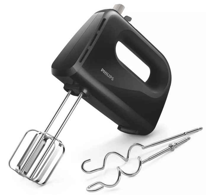 Philips Daily Collection 300 Watts Hand Mixer (Large Eject Button HR3705/10 Black)